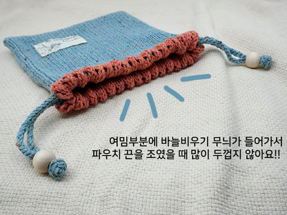 [뜨개도안] 도트네프 투톤 파우치